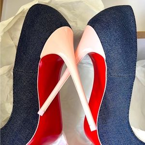 So Kate denim patent Christian Louboutin heels